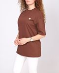 Kahverengi Nakışlı T-Shirt TSH397