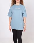 Mavi Nakışlı Oversize T-Shirt TSH403